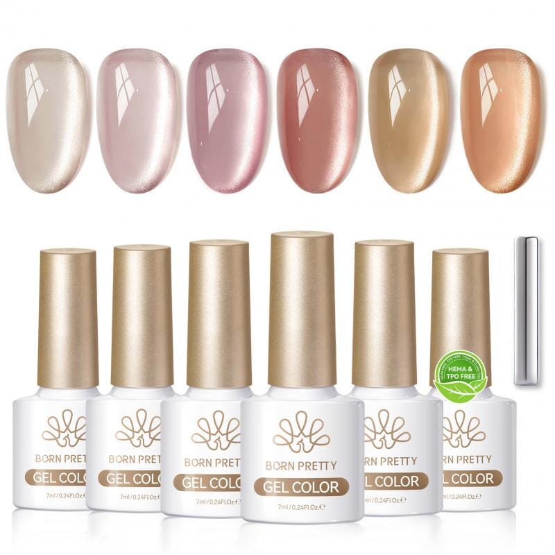 6 Colors Moonlight Cat Magnetic Gel M29 Autumn Scent 7ml HEMA/TPO FREE Gel Nail Polish BORN PRETTY