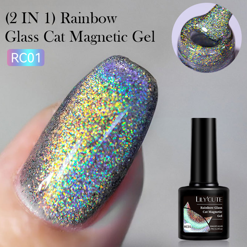 Rainbow Glass Cat Magnetic Gel RC01 7ml