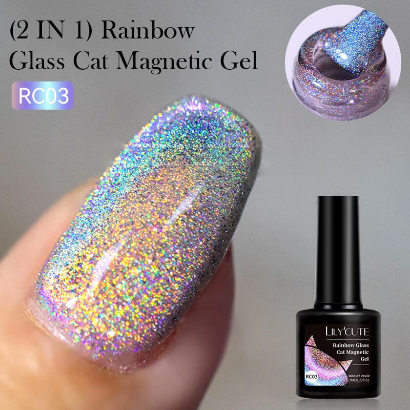 Rainbow Glass Cat Magnetic Gel RC03 7ml Gel Nail Polish LILYCUTE