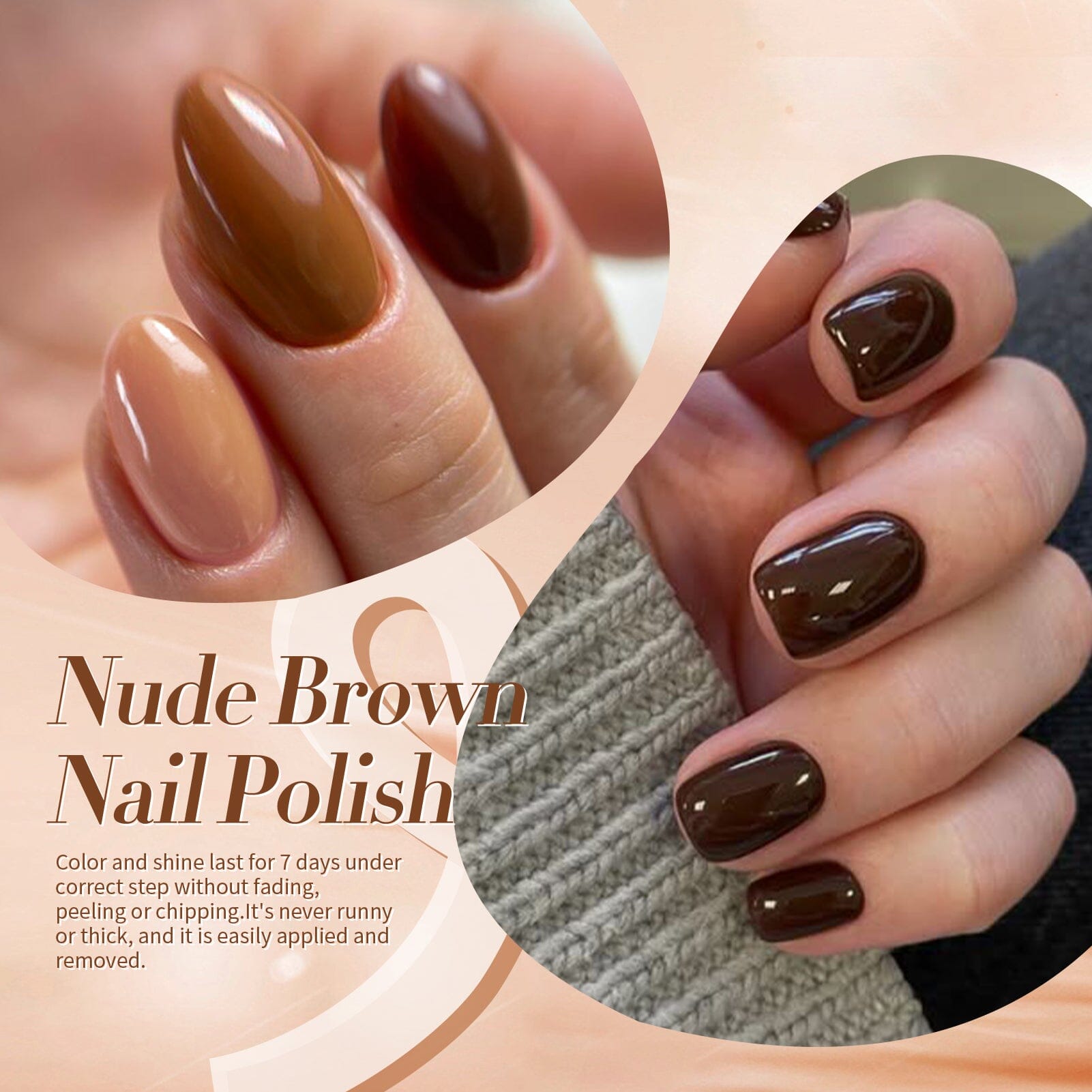 6 Colors Nude Brown Nail Polish Set 10ml Nail Polish BORN PRETTY
