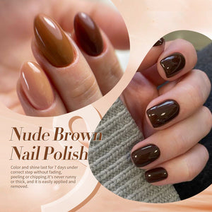 6 Colors Nude Brown Nail Polish Set 10ml Nail Polish BORN PRETTY