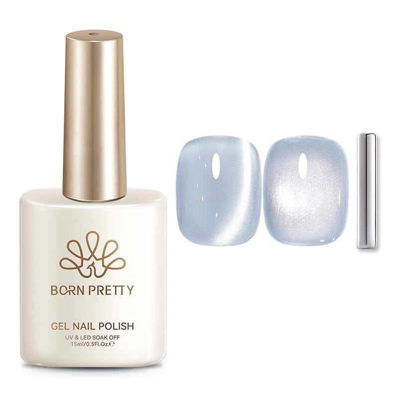 Moonlight Cat Magnetic Gel MY129 Haze Blue 15ml Gel Nail Polish BORN PRETTY
