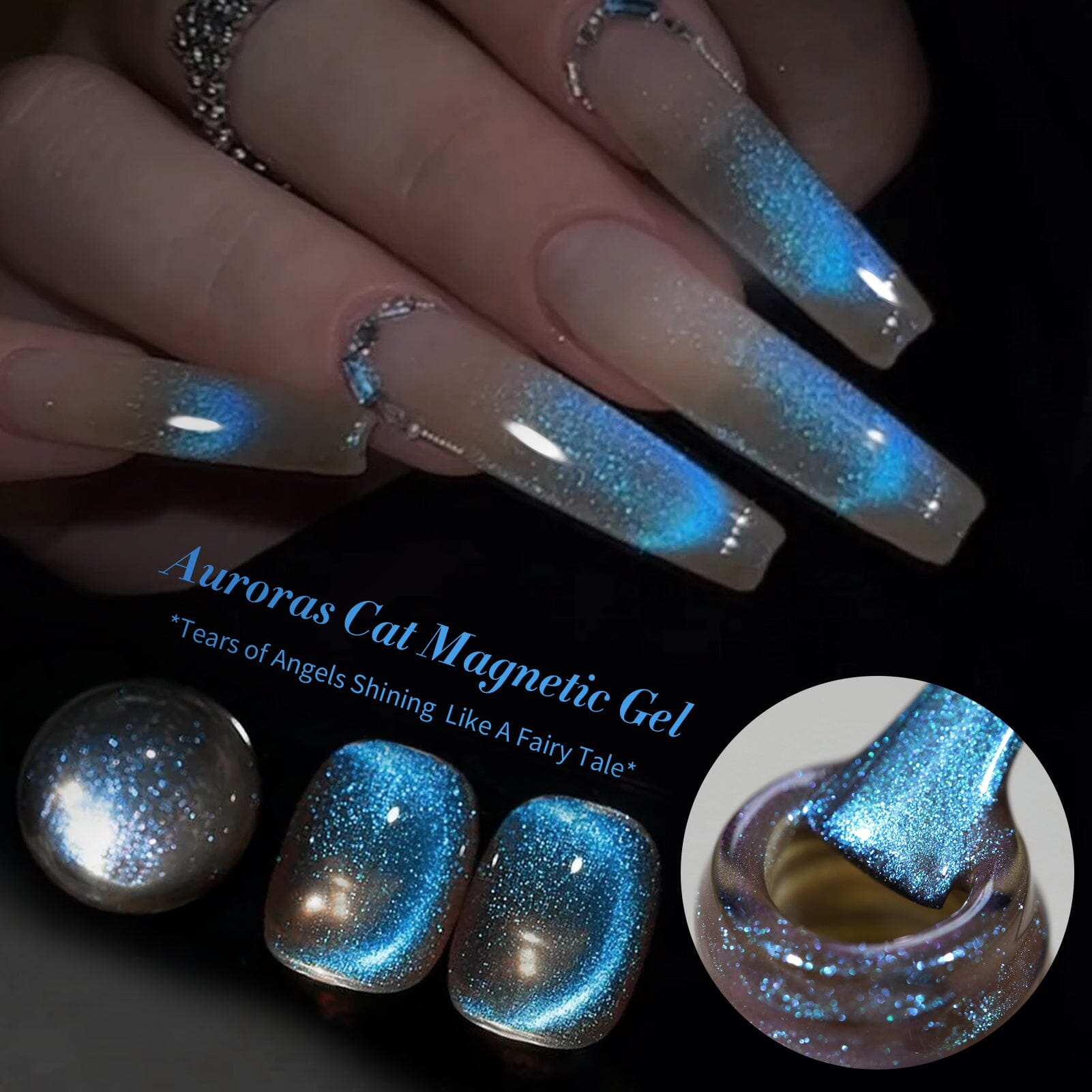 Blue Auroras Cat Magnetic Gel Polish 15ml Gel Nail Polish BORN PRETTY