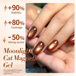 Brown Moonlight Cat Magnetic Gel Polish 15ml Gel Nail Polish BORN PRETTY