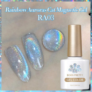 Rainbow Auroras Cat Magnetic Gel 10ml Gel Nail Polish BORN PRETTY RA03