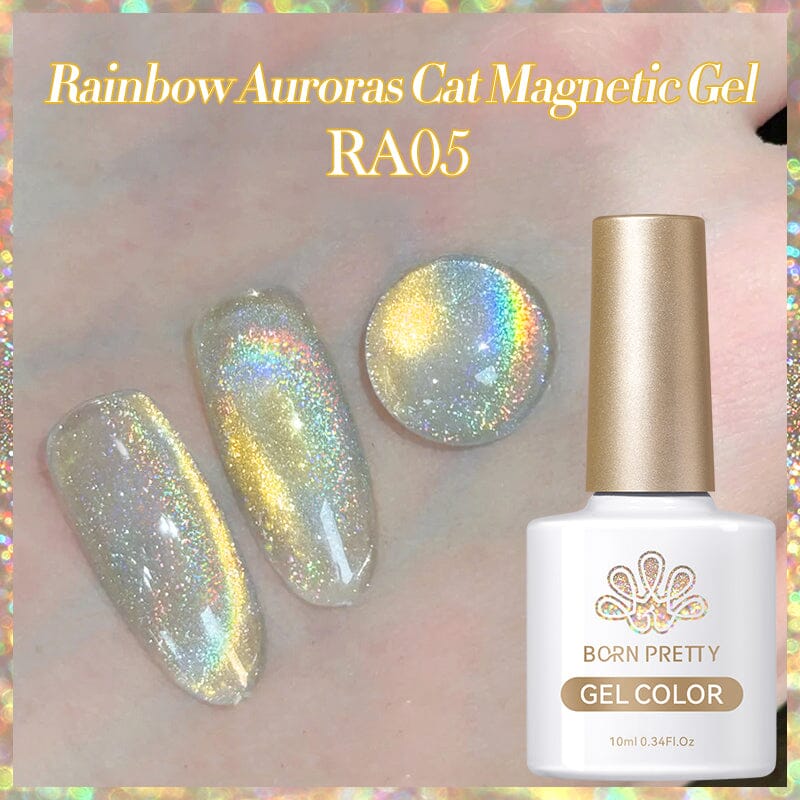 Rainbow Auroras Cat Magnetic Gel 10ml Gel Nail Polish BORN PRETTY RA05