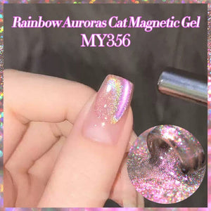 Auroras Cat Magnetic Gel Rainbow Candy 10ml HEMA/TPO FREE Gel Nail Polish BORN PRETTY MY356