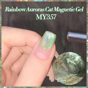 Auroras Cat Magnetic Gel MY357 Rainbow Candy 10ml HEMA/TPO FREE Gel Nail Polish BORN PRETTY