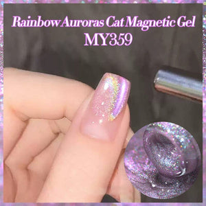 Auroras Cat Magnetic Gel MY359 Rainbow Candy 10ml HEMA/TPO FREE Gel Nail Polish BORN PRETTY