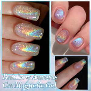 Auroras Cat Magnetic Gel Rainbow Candy 10ml HEMA/TPO FREE Gel Nail Polish BORN PRETTY