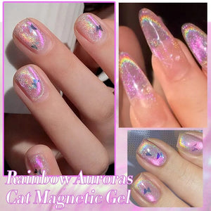Auroras Cat Magnetic Gel Rainbow Candy 10ml HEMA/TPO FREE Gel Nail Polish BORN PRETTY
