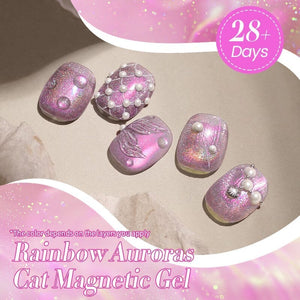 Auroras Cat Magnetic Gel MY356 Rainbow Candy 10ml HEMA/TPO FREE Gel Nail Polish BORN PRETTY
