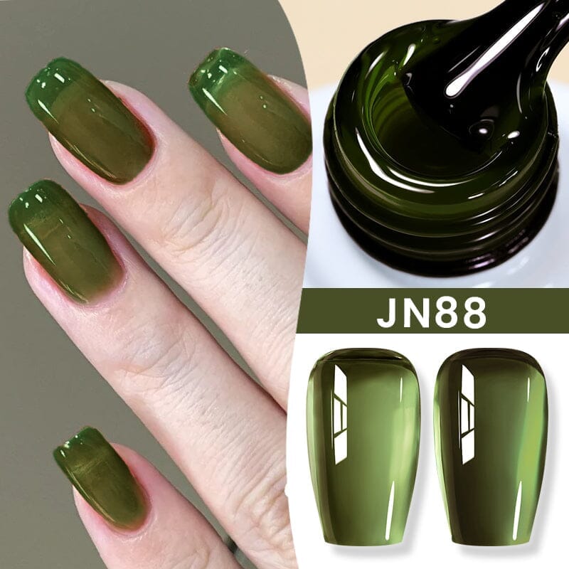 Green Jelly Gel Polish JN88 10ml Gel Nail Polish BORN PRETTY