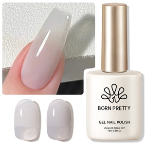 Milky Jelly Gel #20 Arctic Grey 15ml Gel Nail Polish BORN PRETTY