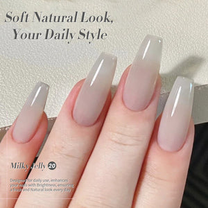 Milky Jelly Gel Polish #20 Arctic Grey 15ml Gel Nail Polish BORN PRETTY