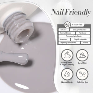 Milky Jelly Gel Polish #20 Arctic Grey 15ml Gel Nail Polish BORN PRETTY