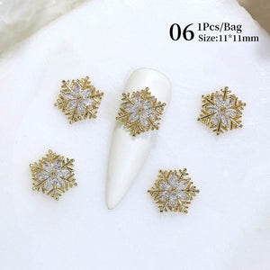 Christmas Rhinestones Alloy 3D Nail Decoration Nail Decoration No Brand
