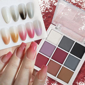 9 Grids Solid Ombre Nail Powder Nail Powder No Brand
