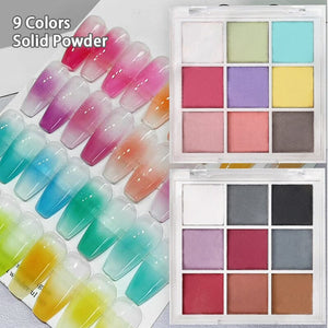 9 Grids Solid Ombre Nail Powder Nail Powder No Brand