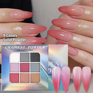 9 Grids Solid Ombre Nail Powder Nail Powder No Brand