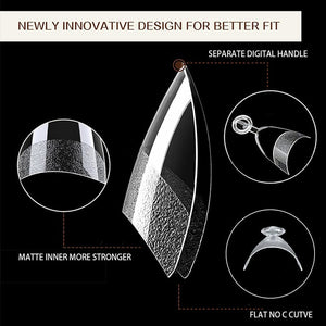 120/240pcs Half Cover Matte Short Almond Nail Tips Nail Tips No Brand