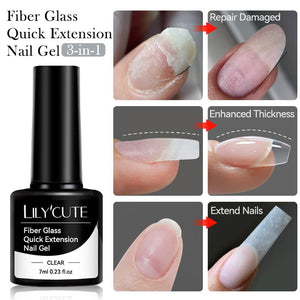 Fiber Glass Quick Extension Nail Gel 7ml Extension Nail Gel LILYCUTE