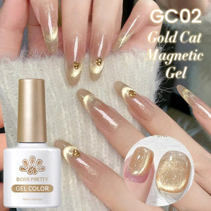 10ml Gold Cat Magnetic Gel GC02 Gel Nail Polish BORN PRETTY