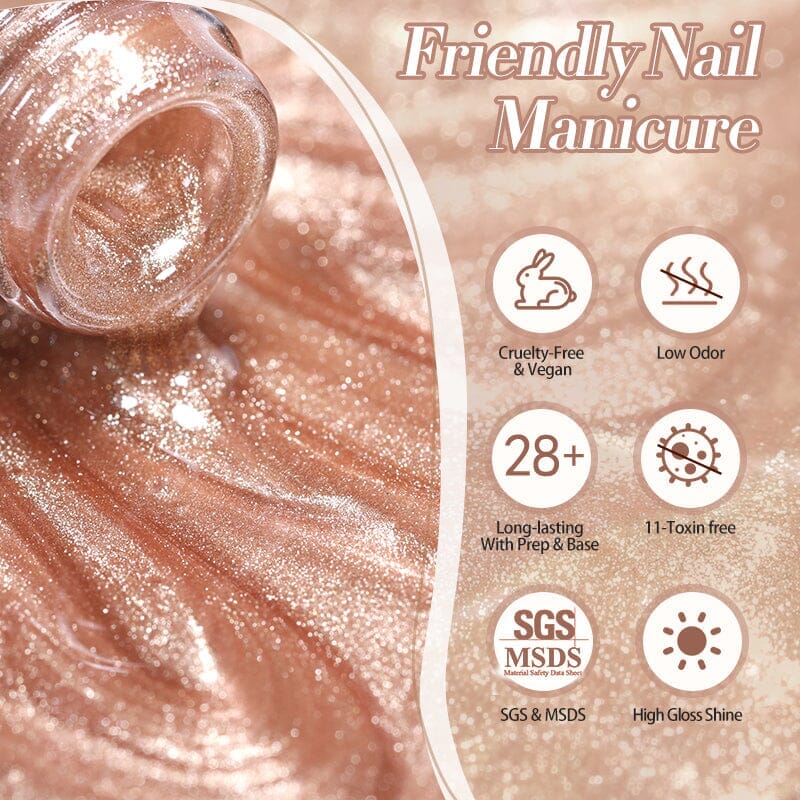 10ml Gold Cat Magnetic Gel GC03 Gel Nail Polish BORN PRETTY