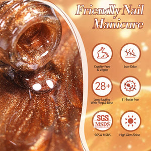 Gold Cat Magnetic Gel MY216 Classic Poetry 10ml Gel Nail Polish BORN PRETTY