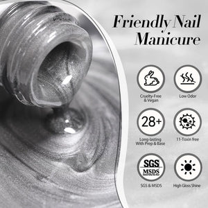 Water Light Cat Magnetic Gel Polish MY78 Smoky Aash 10ml HEMA/TPO FREE Gel Nail Polish BORN PRETTY