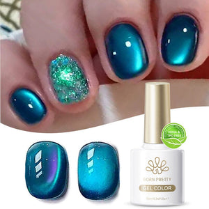 Water Light Cat Magnetic Gel Polish MY83 Sea Blue 10ml HEMA/TPO FREE Gel Nail Polish BORN PRETTY