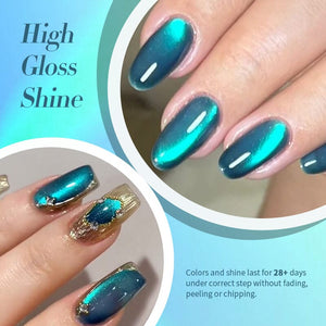Water Light Cat Magnetic Gel Polish MY83 Sea Blue 10ml HEMA/TPO FREE Gel Nail Polish BORN PRETTY