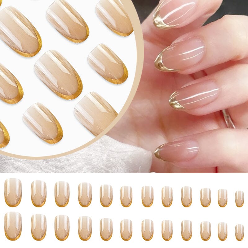 24pcs DY1312-B7 Almond Press on Nails Nail Tips No Brand
