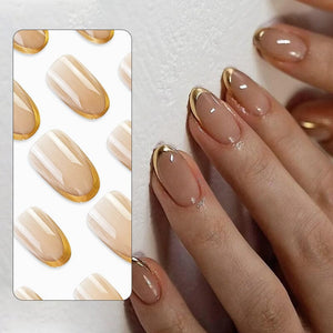 24pcs DY1312-B7 Almond Press on Nails Nail Tips No Brand