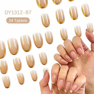 24pcs DY1312-B7 Almond Press on Nails Nail Tips No Brand