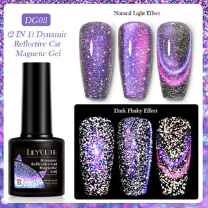 Dynamic Reflective Cat Magnetic Gel DG03 7ml Gel Nail Polish LILYCUTE