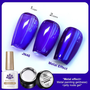 3pcs Metal Effect Gel Set Gel Nail Polish BORN PRETTY Set 9