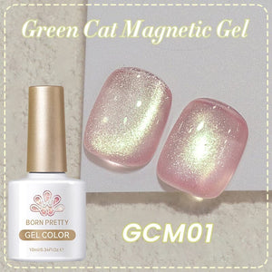 Green Cat Magnetic Gel Polish 10ml Gel Nail Polish BORN PRETTY GCM01