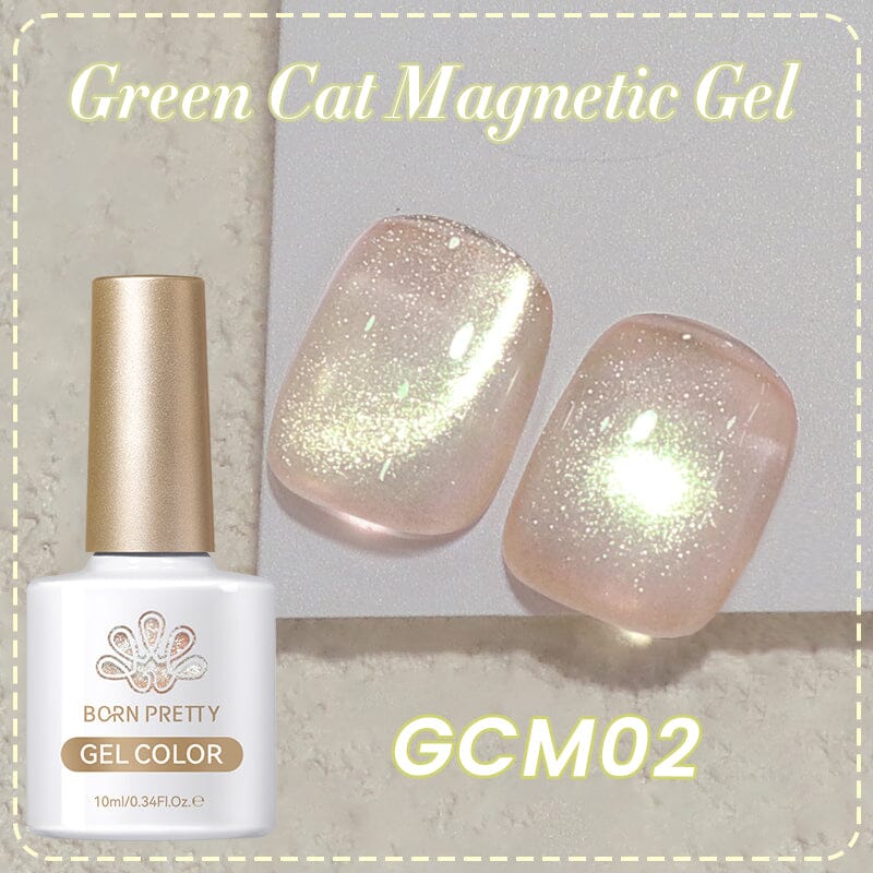 Green Cat Magnetic Gel Polish 10ml Gel Nail Polish BORN PRETTY GCM02