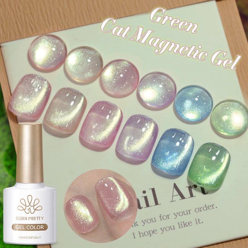 Green Cat Magnetic Gel Wizard of Oz 10ml Gel Nail Polish BORN PRETTY 6 Colors