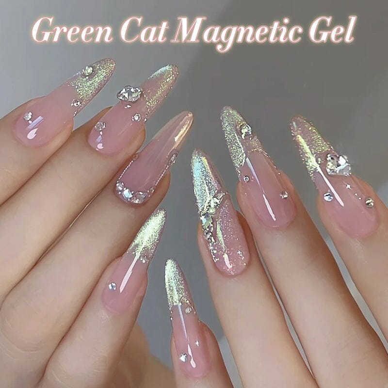 Green Cat Magnetic Gel Wizard of Oz MY222 10ml Gel Nail Polish BORN PRETTY