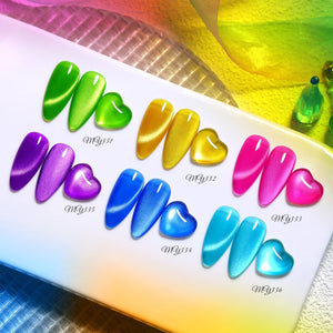 6 Colors Glass Cat Magnetic Gel M27 Star Day 7ml Gel Nail Polish BORN PRETTY