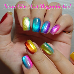 6 Colors Neon Glass Cat Magnetic Gel 7ml Gel Nail Polish BORN PRETTY