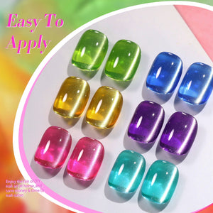6 Colors Neon Glass Cat Magnetic Gel 7ml Gel Nail Polish BORN PRETTY