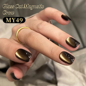 Black Glass Cat Magnetic Gel Polish 10ml Gel Nail Polish BORN PRETTY MY49