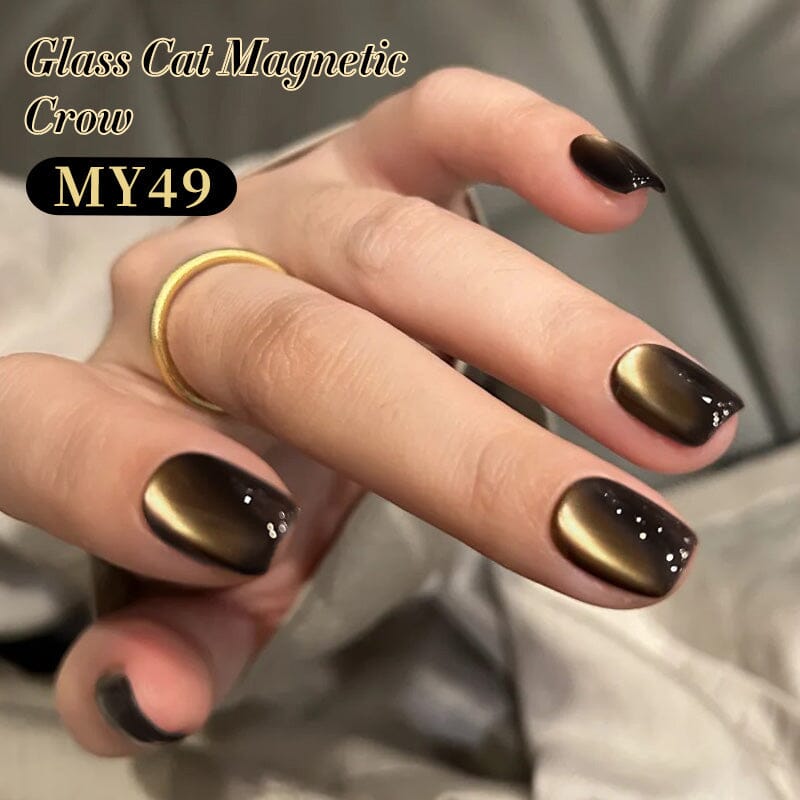 Black Glass Cat Magnetic Gel Polish 10ml Gel Nail Polish BORN PRETTY MY49