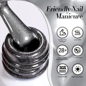 Black Glass Cat Magnetic Gel Polish MY76 Obsidian 10ml Gel Nail Polish BORN PRETTY