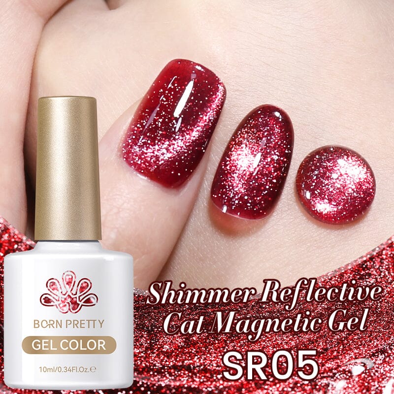 Shimmer Reflective Cat Magnetic Gel Polish 10ml Gel Nail Polish BORN PRETTY SR05