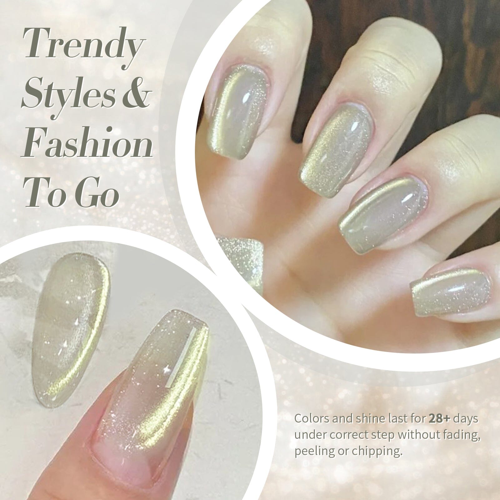 Gold Cat Magnetic Gel GC01 15ml Gel Nail Polish BORN PRETTY