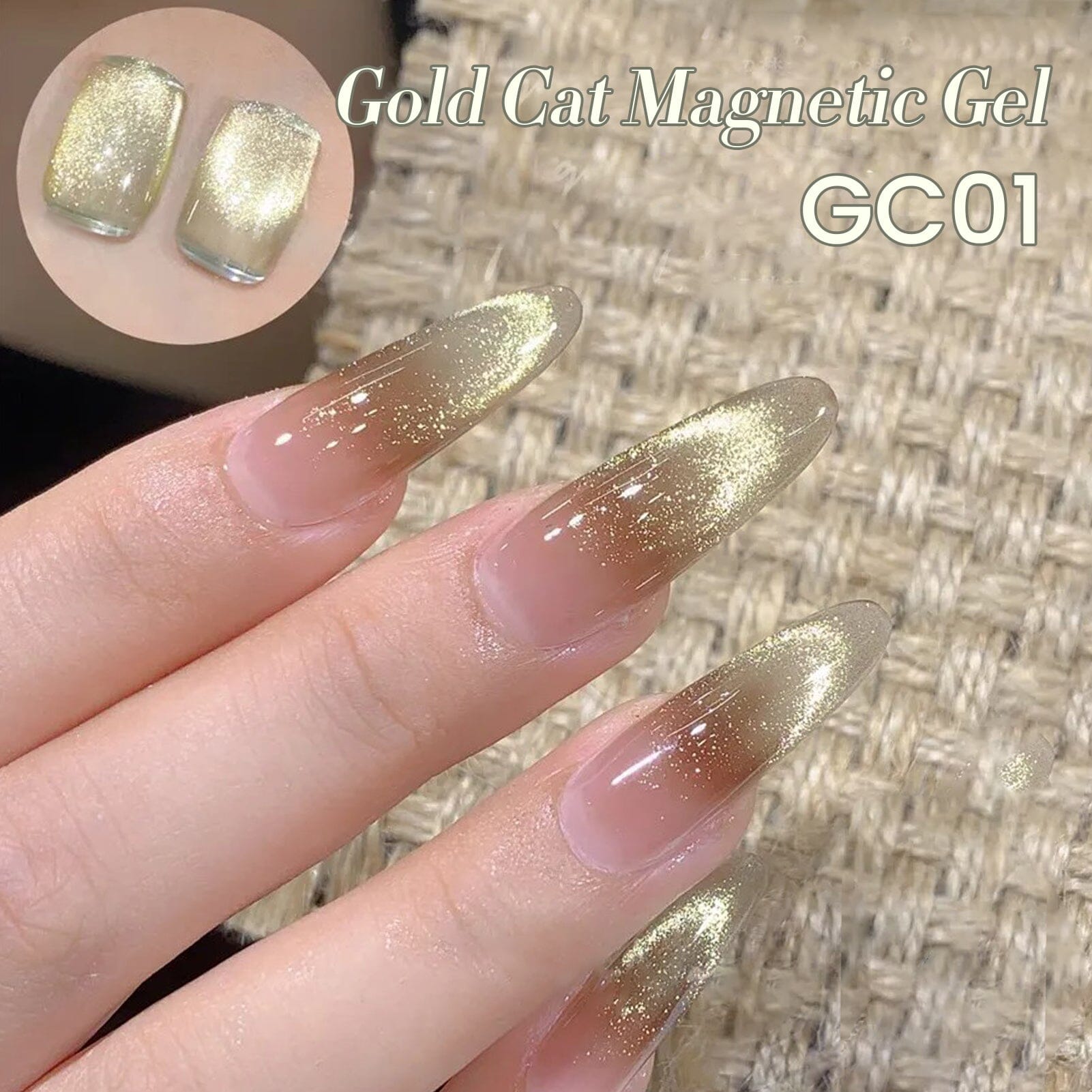 Gold Cat Magnetic Gel GC01 15ml Gel Nail Polish BORN PRETTY